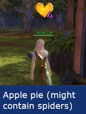 Apple pie, might contain spiders